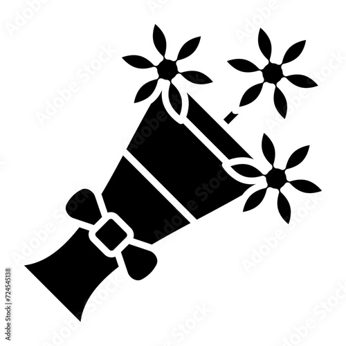 Flower Bouquet Icon Style
