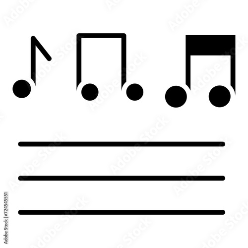 Music Notes Icon Style