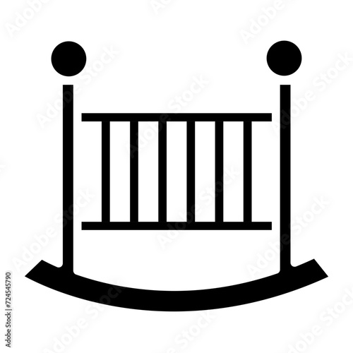 Baby Crib Icon Style