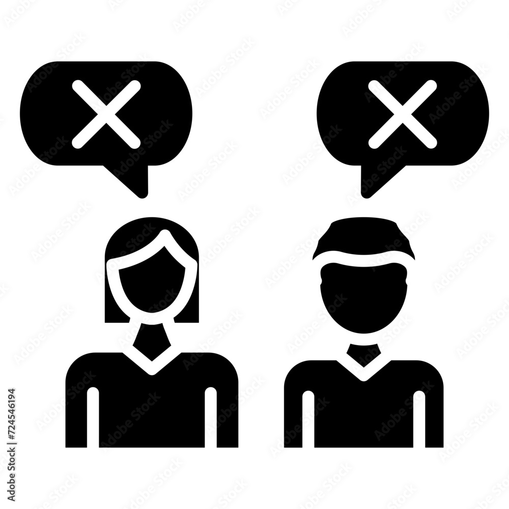 People Disagree Icon Style