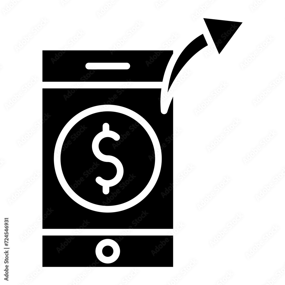 Send Money Mobile Icon Style