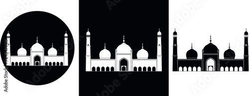 India logo. Isolated Indian architecture architecture on white background photo