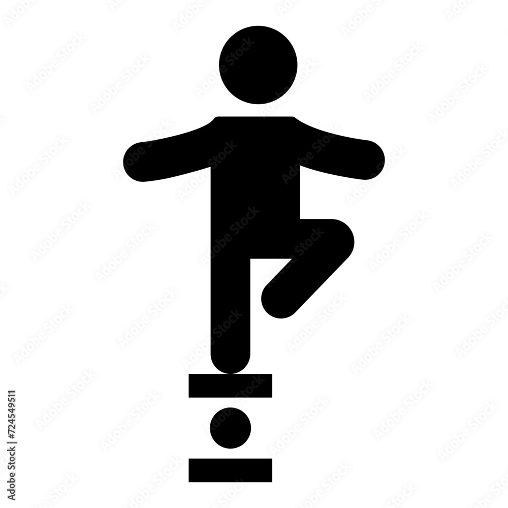 Fototapeta premium Balancing Art Icon Style