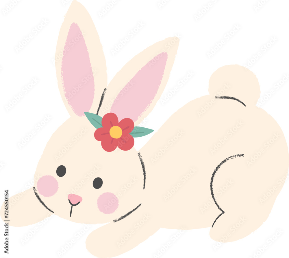 Cute rabbit illustration vector Cute rabbit illustration vector