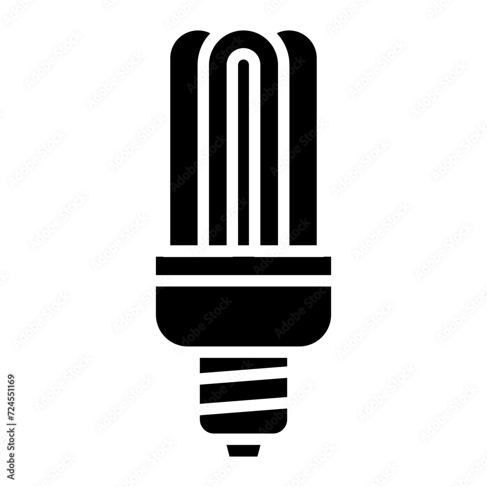 Fluorescent Lamp Icon Style Fluorescent Lamp Icon Style