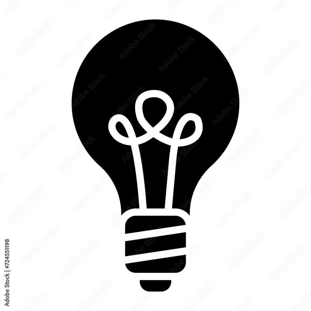 Incandescent Light Bulb Icon Style Incandescent Light Bulb Icon Style