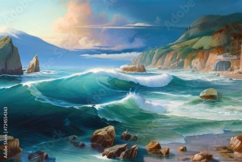 sea illustration background