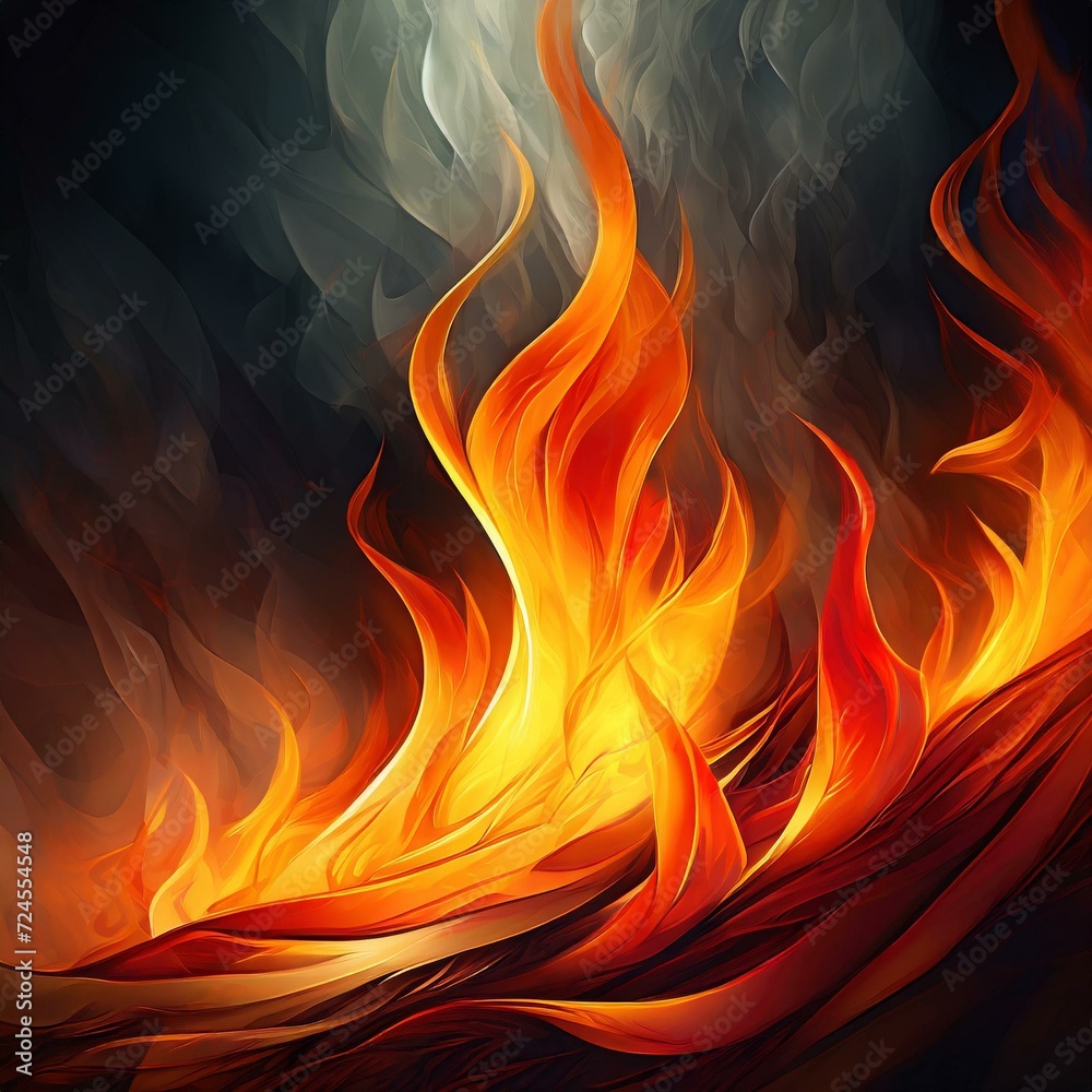 a digital illustration showcasing the dance of fire flames against a dark background. Experiment with varying intensities of light to create a mesmerizing and atmospheric effect. a digital illustration showcasing the dance of fire flames against a dark background. Experiment with varying intensities of light to create a mesmerizing and atmospheric effect.