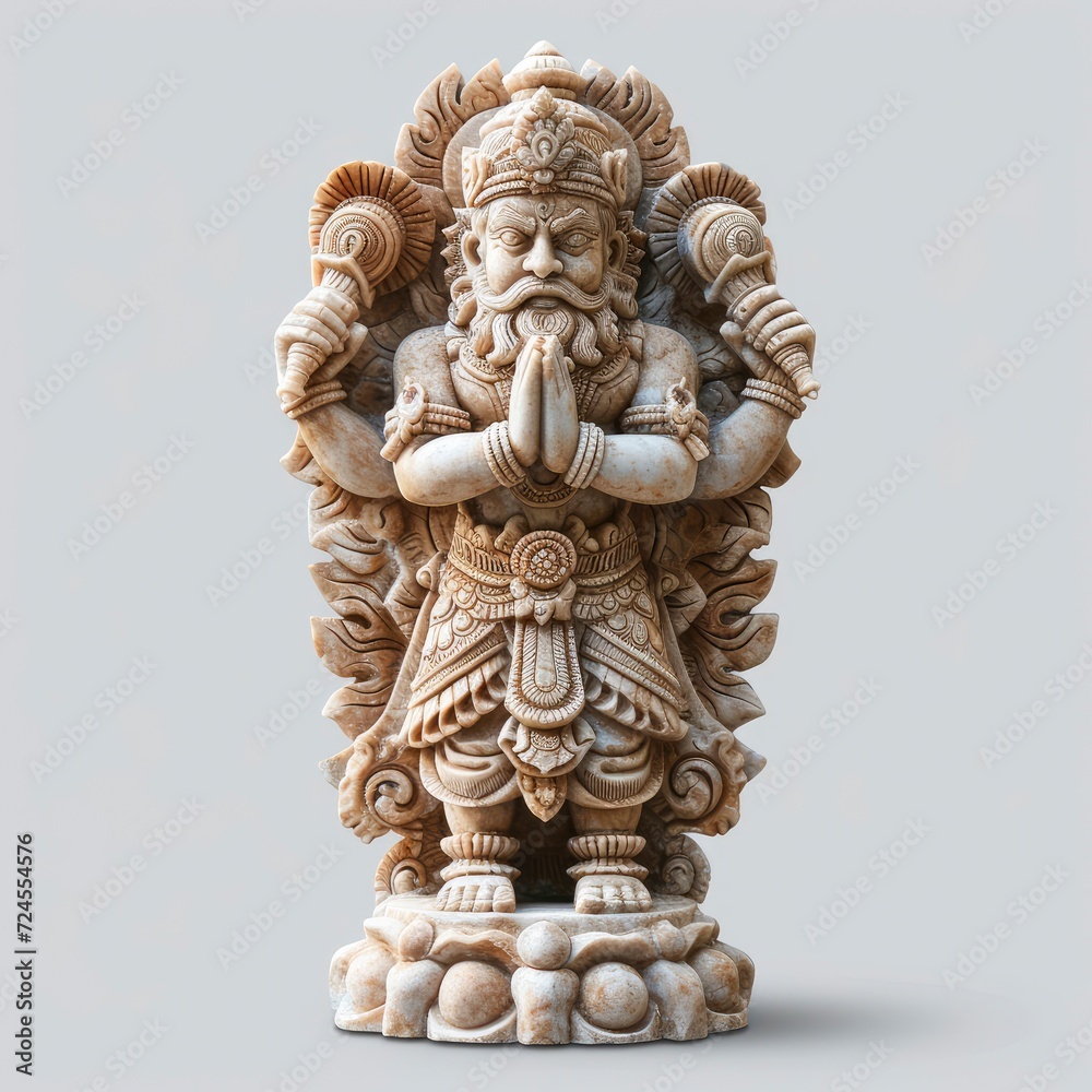 Blora Indonesia Statue On White Background, Illustrations Images