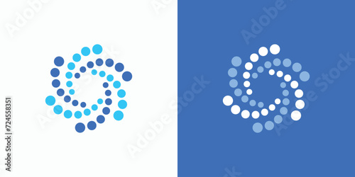 Transparent spiral circle vector logo design.