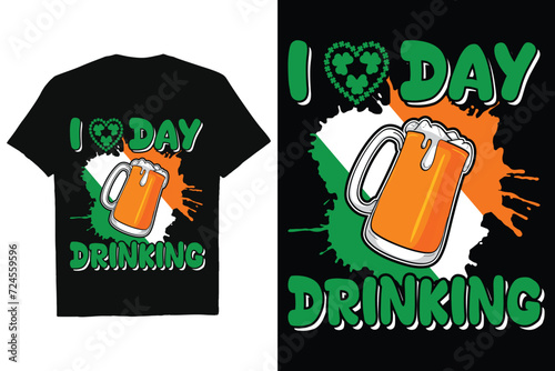 St Patrick's Day T shirt Design Vector, St Patrick's day, Funny St Patrick's Day Shirt, Irish Shirt, St Patrick's day Quotes T-shirt photo