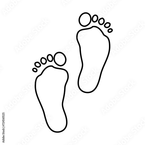 Shoe prints icon vector. Footprints illustration sign. Shoes symbol or logo.