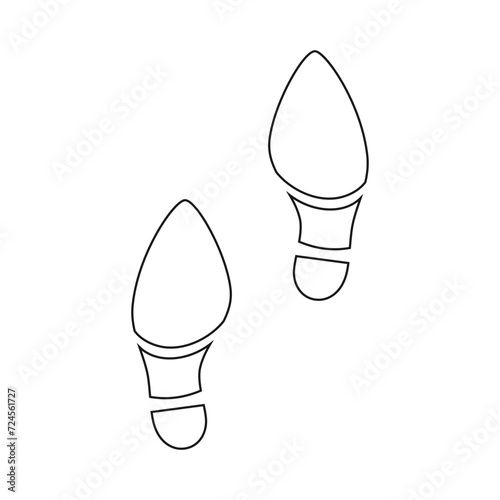 Shoe prints icon vector. Footprints illustration sign. Shoes symbol or logo.