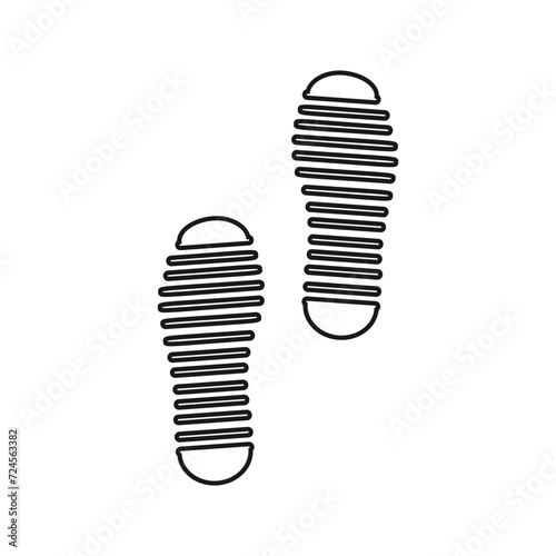 Shoe prints icon vector. Footprints illustration sign. Shoes symbol or logo.