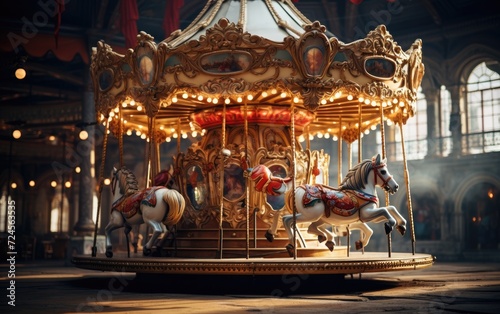 Cheerful Carnival Merry Go Round Spin