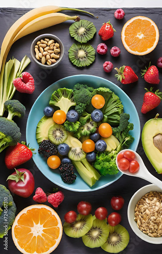 salad with vegetables and fruits