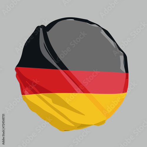 Germany flag black, red and yellow colors vector illustration  10 eps