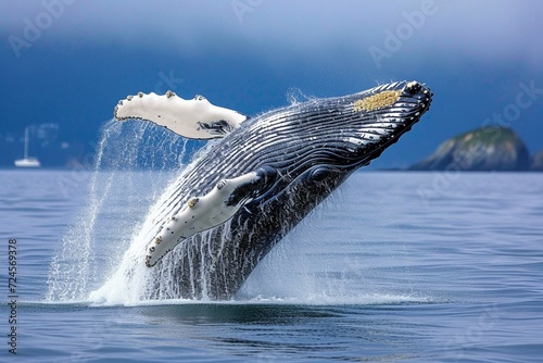 Happy whale breaching © Hussain