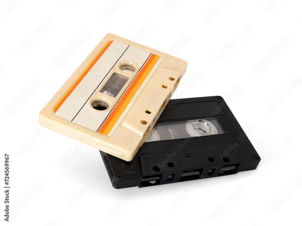 Cassette tape isolated on white background