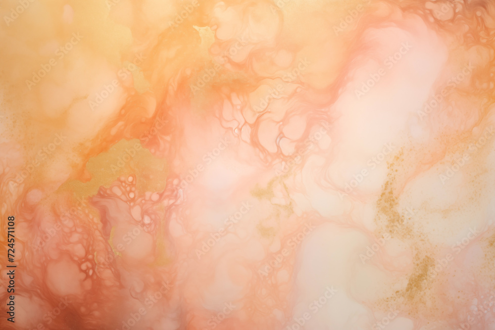 Abstract red and orange marble texture background. Alcohol ink in water.