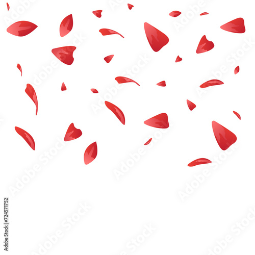 Red Rose Fly Vector Transparent Background. vector illustration