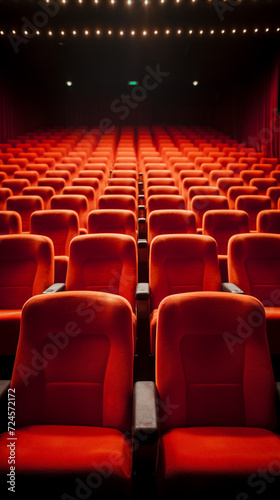 Bold Red Movie Theater Chairs