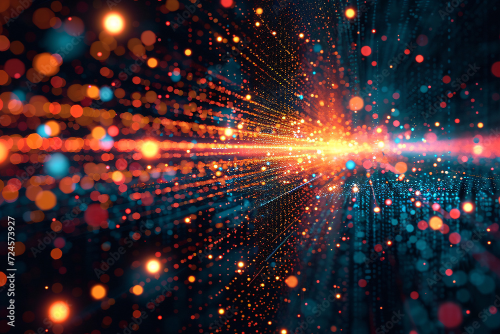 Intense light beam in digital abstract data stream Intense light beam in digital abstract data stream