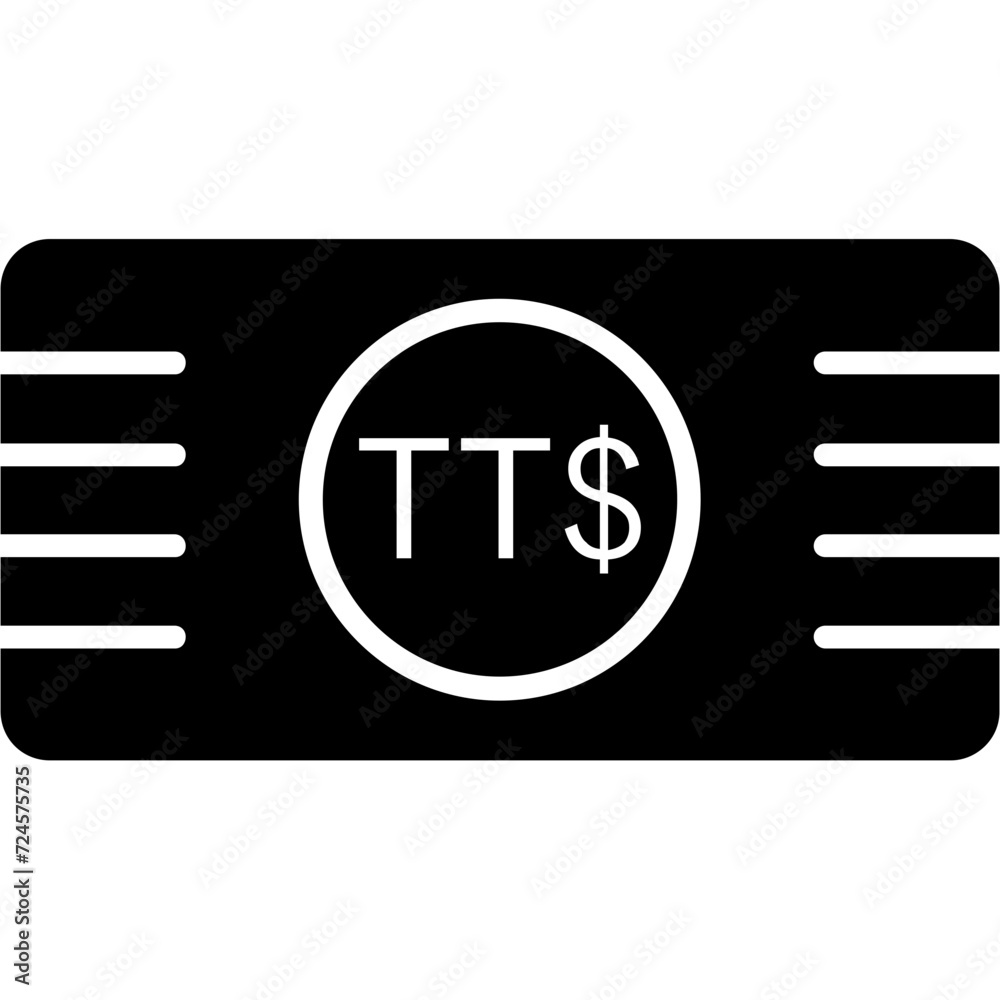 Trinidad and Tobago Dollar currency Icon Trinidad and Tobago Dollar currency Icon