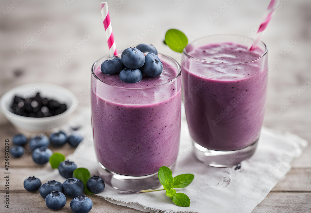 blueberry smoothie with blueberries blueberry smoothie with blueberries