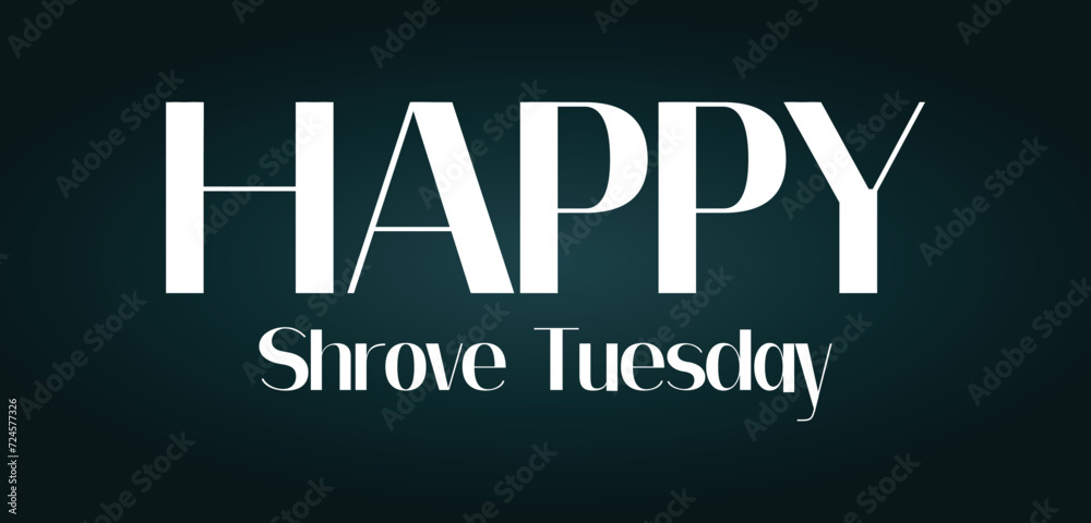 Happy Shrove Tuesday Amazing Text illustration Design