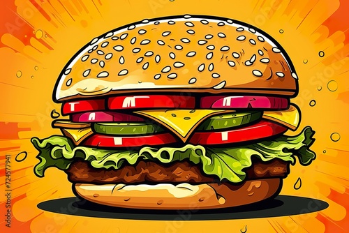 illustration of a hamburger .