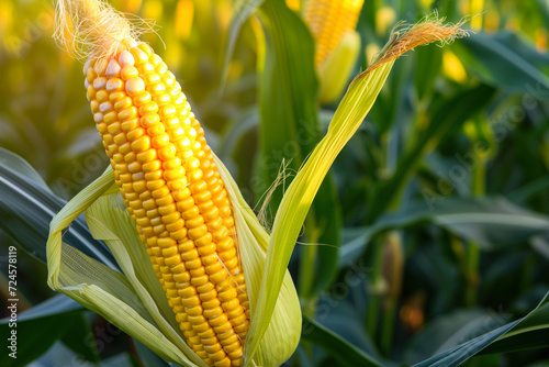 Close-up of fresh corn cob
