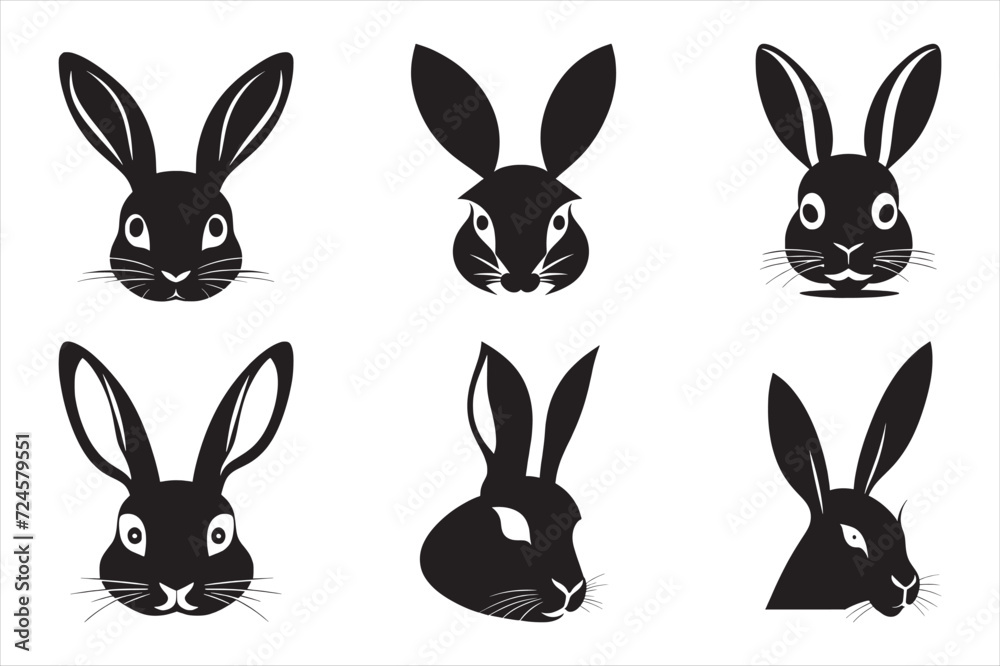 Silhouette Vector design of a Rabbit icon