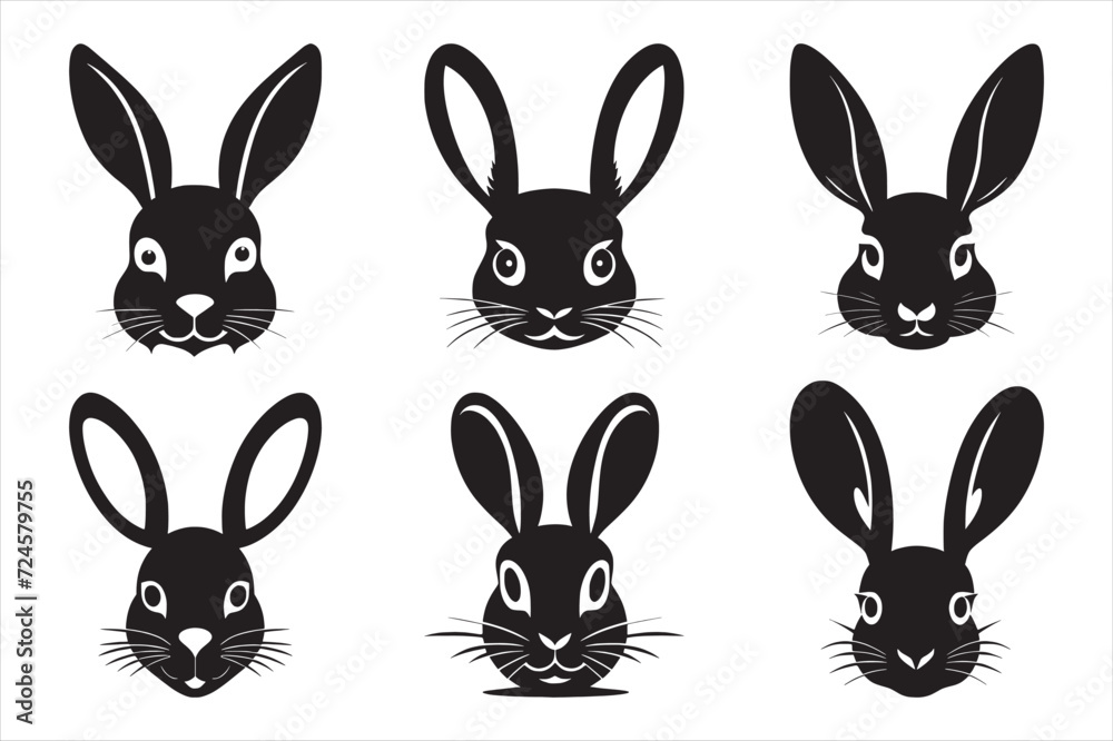 Silhouette Vector design of a Rabbit icon Silhouette Vector design of a Rabbit icon