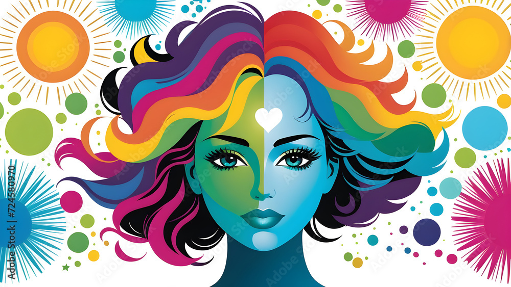 mental health stress free positive affirmations vector illustration mental health stress free positive affirmations vector illustration