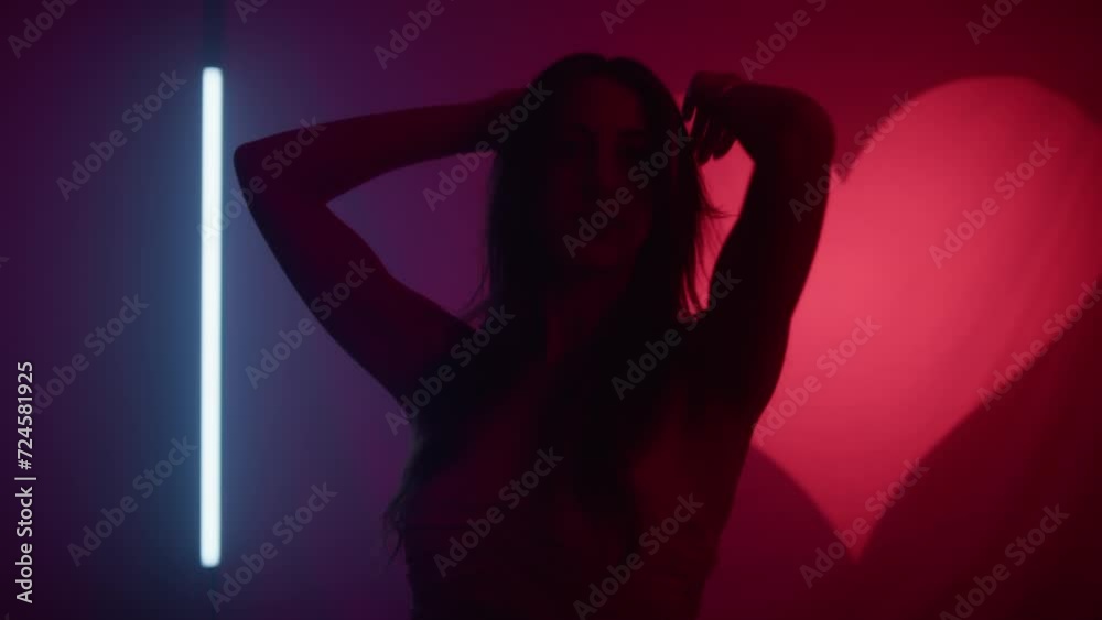 Romance atmosphere for a dancing woman Romance atmosphere for a dancing woman
