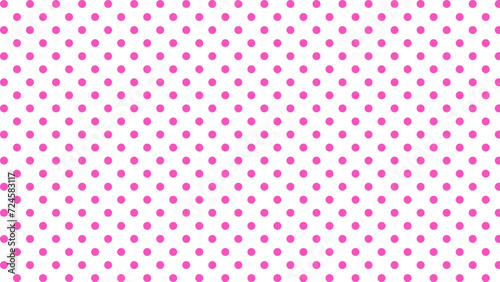 Pink polka dots in the white background