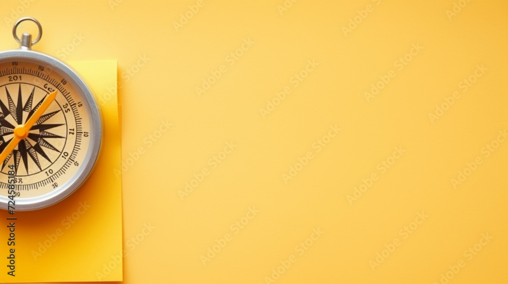 a yellow compass on a yellow background a yellow compass on a yellow background