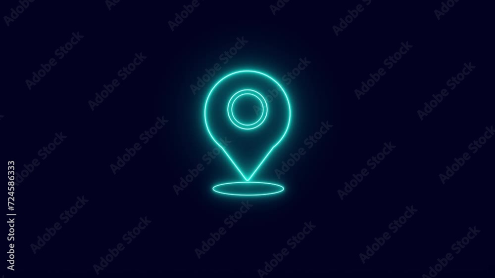 GPS location pointer animation and locator icon GPS location pointer animation and locator icon