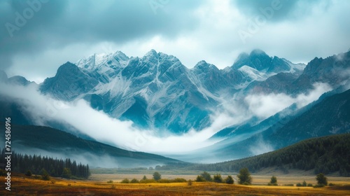 Beautiful photo of mountains for background