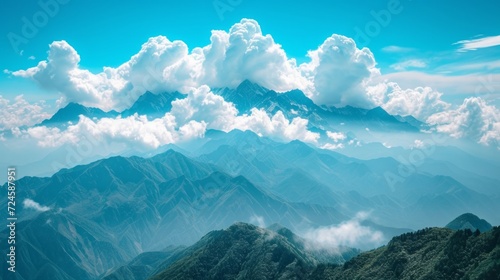 Beautiful photo of mountains for background