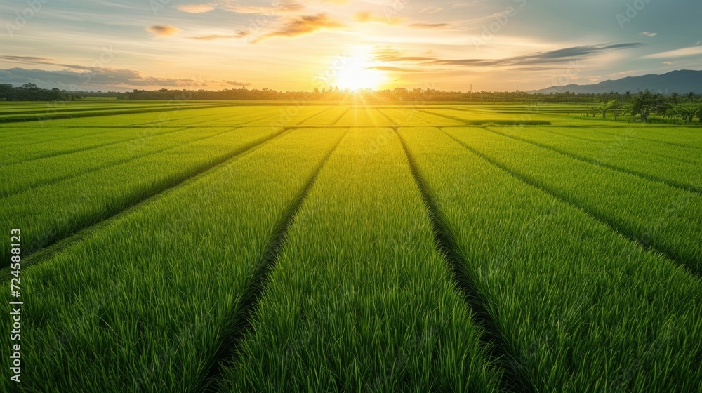 Beautiful photo of rice fields for background