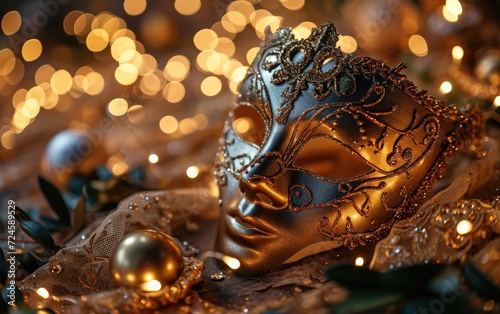 Face mask Festive New Year Eve Masquerade © zainab