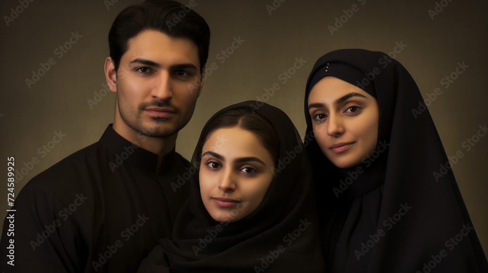 portrait of a family dressed in black portrait of a family dressed in black