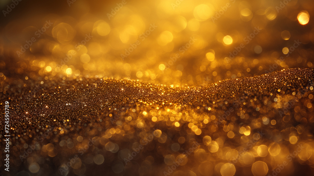 Blurry Image of Gold Glitter