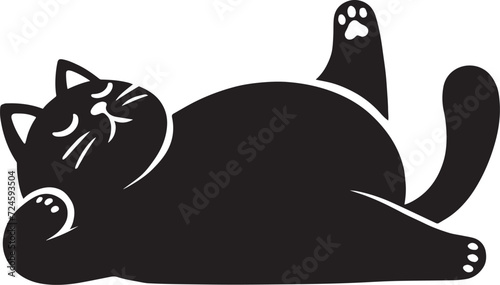 Yoga Cats, Chubby Cat, Cute Cat, Cat Silhouette, Cat Yoga, Funny Cat Yoga, Kitty, Pet