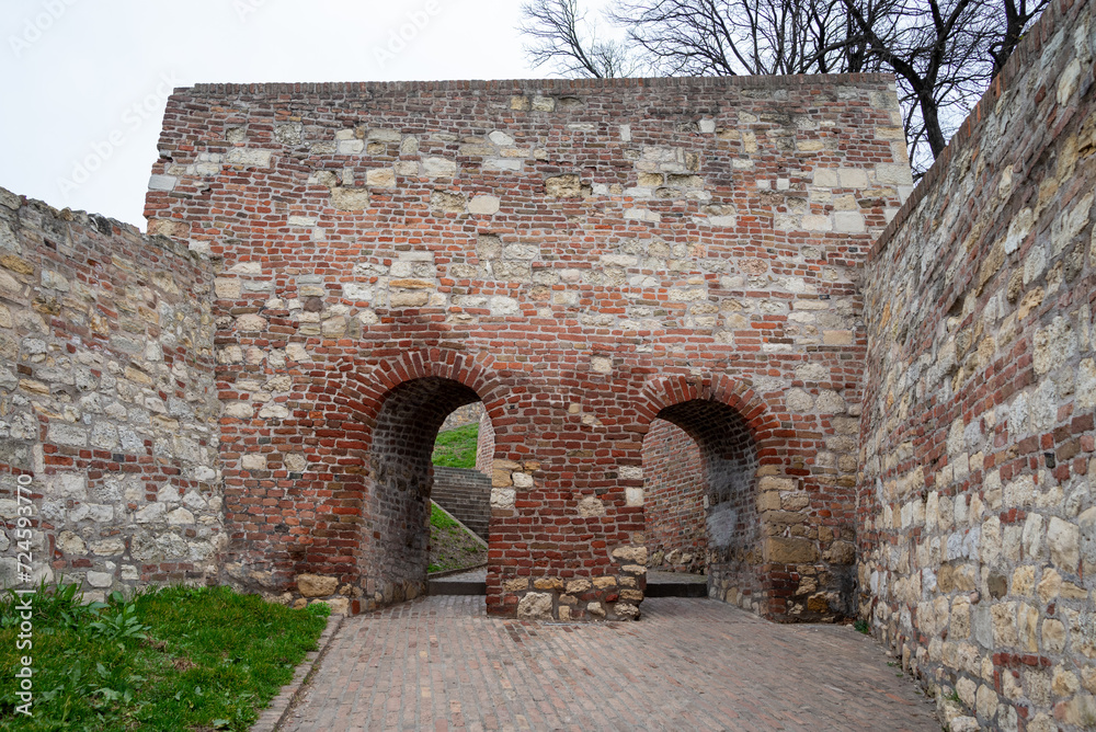 Historic Belgrade Fortress in Kalemegdan park in Belgrade capital of Serbia