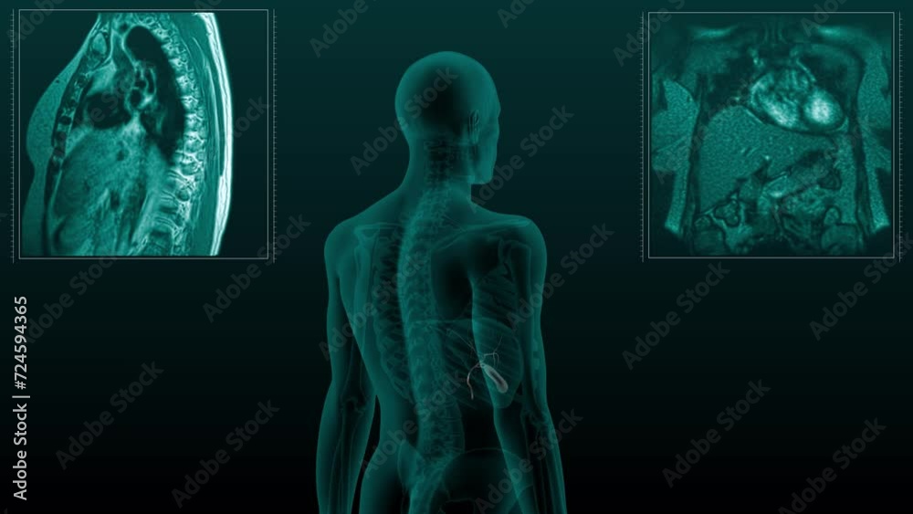 Magnetic resonance tomography scan of the human digestive system ...