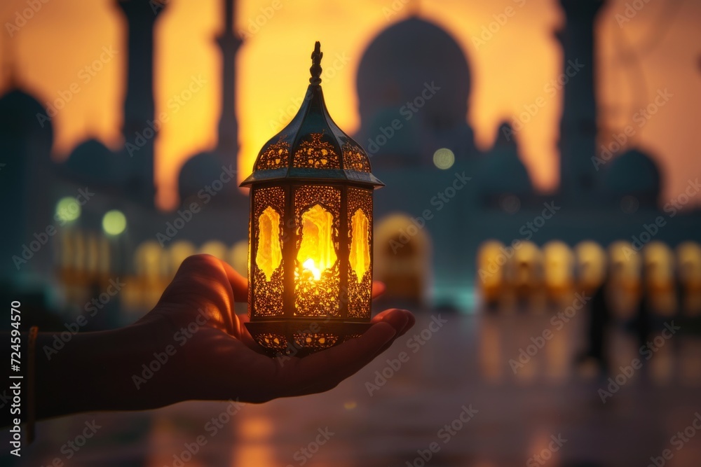 mosque with domes and minarets silhouetted mosque with domes and minarets silhouetted