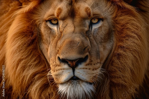 close up of a lion © Hussain
